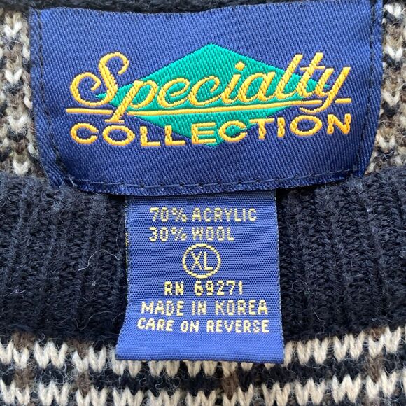 Vintage Mens Golf Sweater Specialty Collection 90’s Golf Print Embroidered XL - Picture 4 of 5